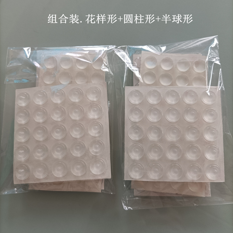 Partícula de silicona transparente amortiguador de absorción de impactos etiqueta silenciosa hemisferio autoadhesiva almohadilla de silicona antideslizante almohadilla de silicona anticolisión partícula
