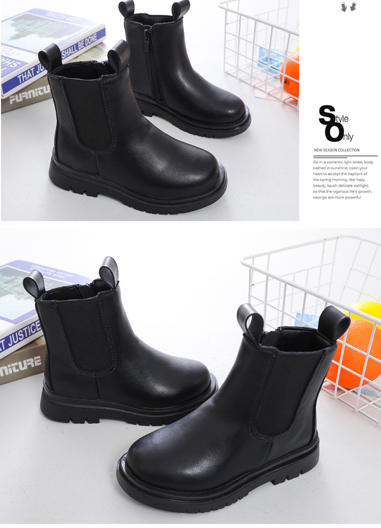 Kinderstiefel Aus Leder Für Den Herbst Und Winter Mit Weicher Sohle_voghion.com