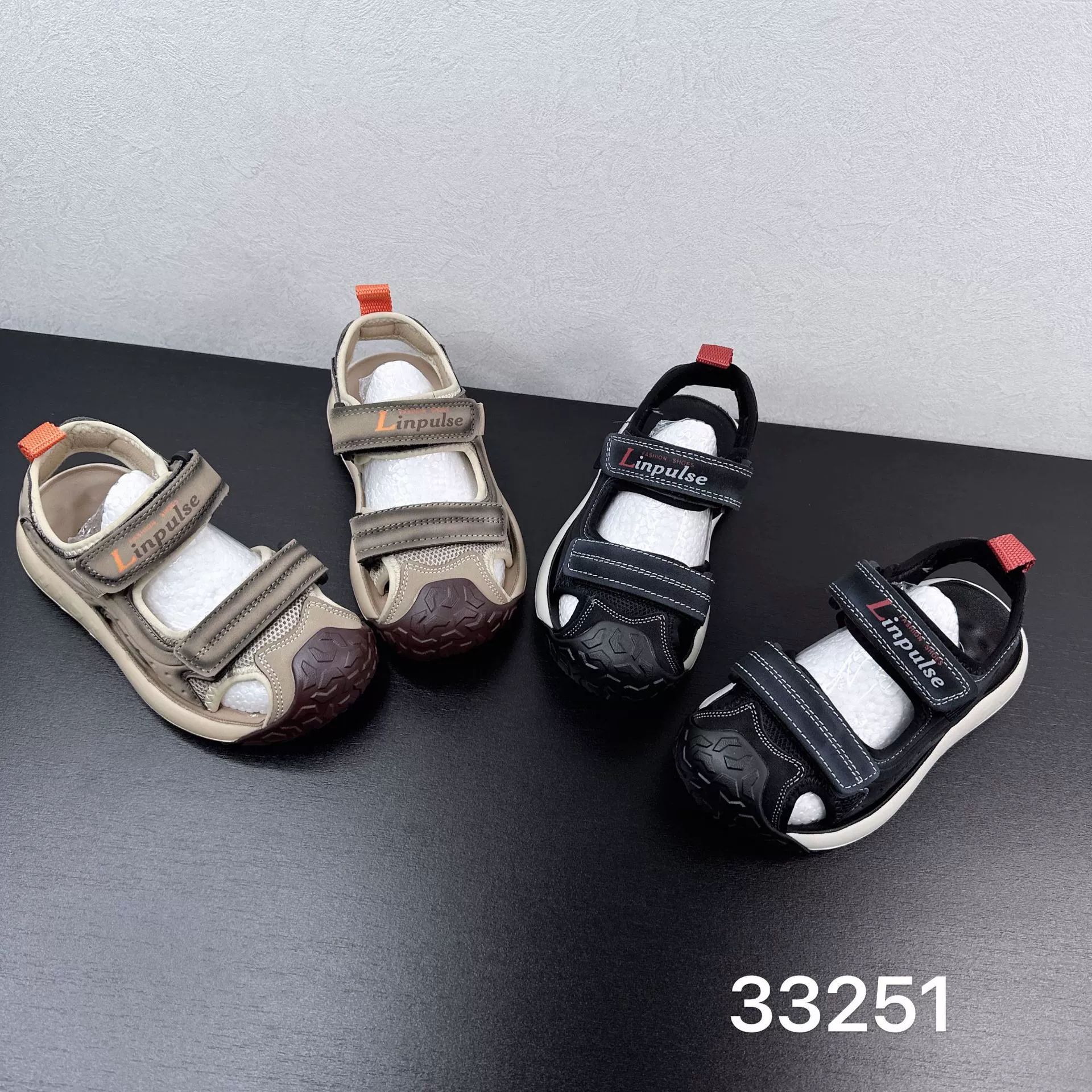 33251 Качественные сандалии для мальчиков 2025 Новые летние повседневные с мягкой подошвой для детей среднего и старшего возраста, удобные для любого образа, стильные сандалии с закрытым носком