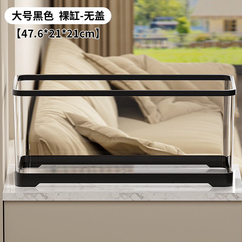 Tanque de tortuga, sala de estar del hogar con luz, tanque de alimentación de tortuga ecológica, escritorio de oficina, caja de peces de colores de paisaje pequeño de alta transparencia