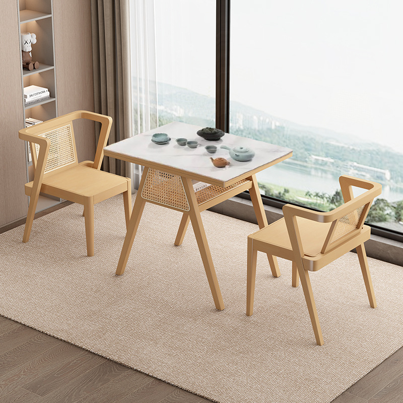 新款阳台茶桌椅组合喝茶小茶几三件套家用实木小茶桌小户型茶台桌