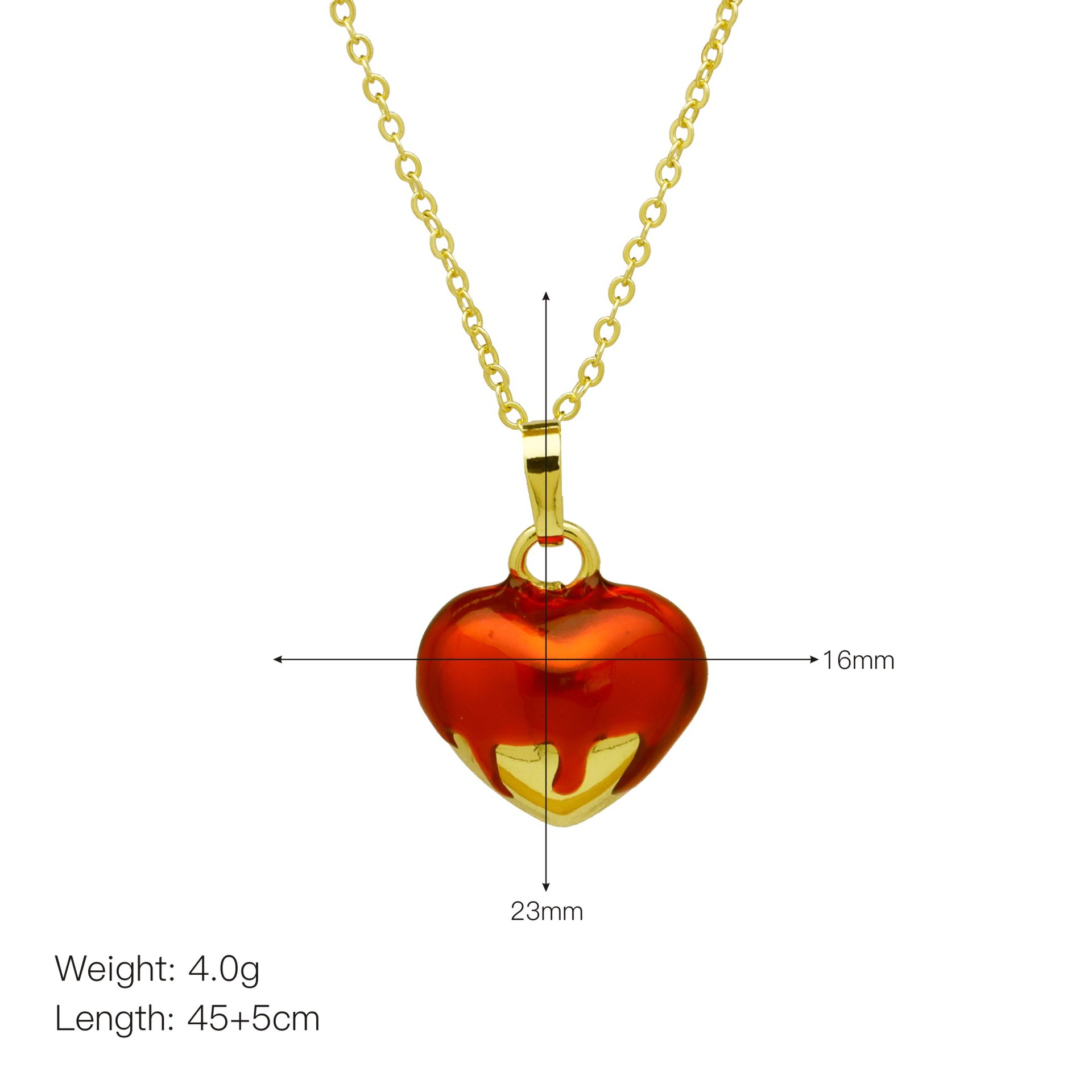 7g Weight Copper Pendant Material Pendant Necklace Classification Copper Chain Material cable chain Chain Type 1 Piece Quantity Casual, Holiday Occasion Copper Material Heart Shape Pattern Women's Gender Enamel Design Cute, Streetwear Style Copper Cable Chain Enamel Heart Shape Pendant Necklace 12