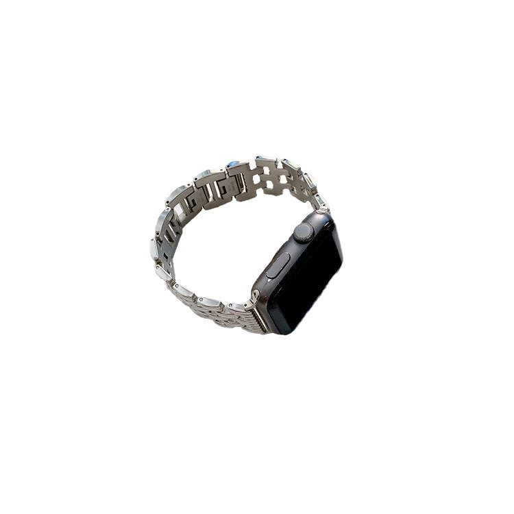 Подходит для браслета Apple iWatch SE с двойной цепочкой счастья и пятью бусинами, металлического ремешка S10, ремешка iwatch