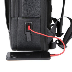 High-end business backpack, first-layer cowhide, men's backpack, genuine leather work and commuting waterproof 16-inch computer bag