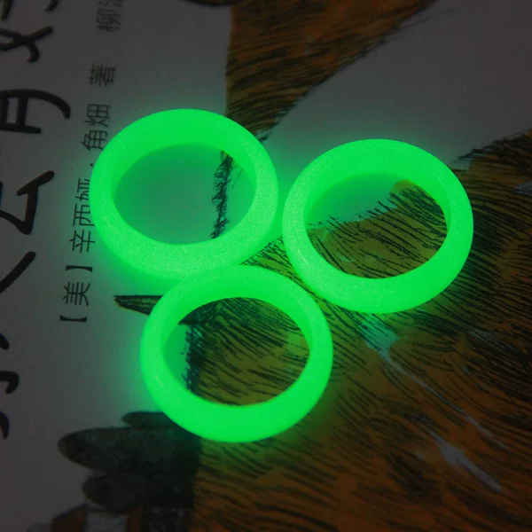 Factory Supply Luminous Stone Rings for Men and Women, Glowing Jade Finger Rings, Couple and Friendship Jewelry, Tail Rings