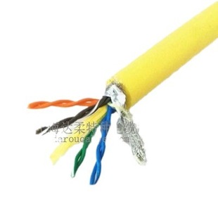 8-Core 4-Pair Twisted Pair Rov Zero Buoyancy Network Cable Tensile Strength 100kg Waterproof Rating 500m Supports Production