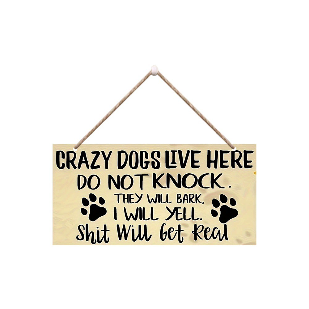 In-stock wooden dog kennel decor door plaque sign pet memorial slogan tag dog house pendant
