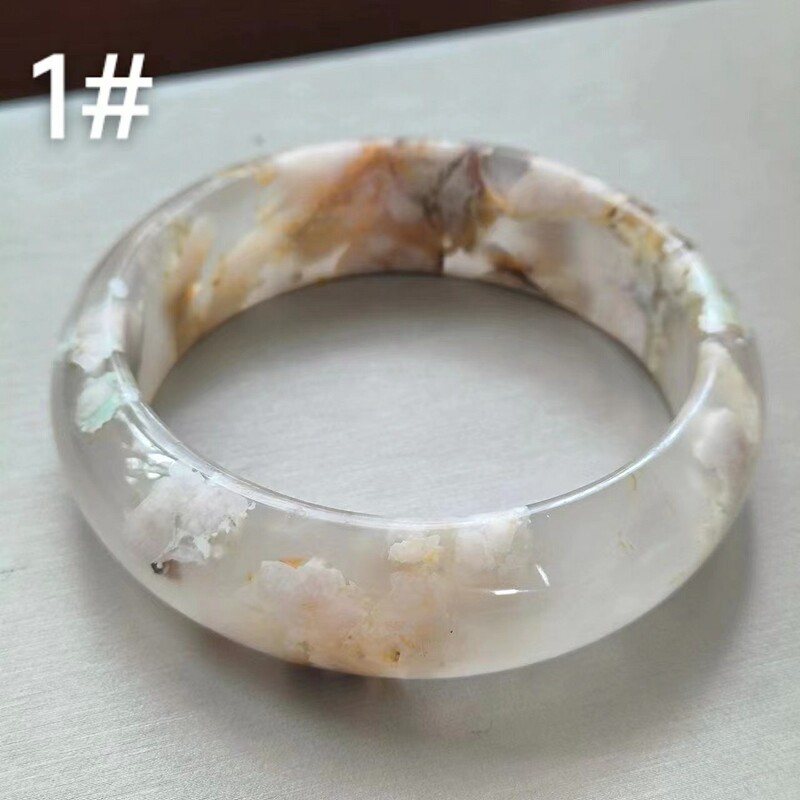 Cherry Blossom Agate Bracelet Tianyuan Crystal Light Pink Beautiful Texture Antique Accessories Simple and Generous Collectible aqx7