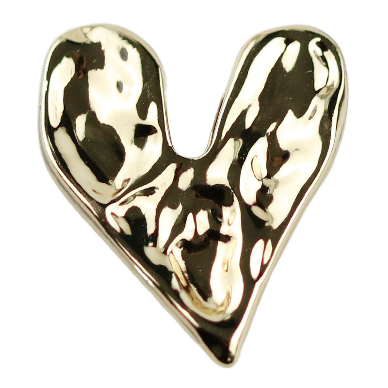 Moda amor botón de metal estilo de chanel en forma de corazón perla hebilla vintage abrigo traje abrigo hebilla decorativa