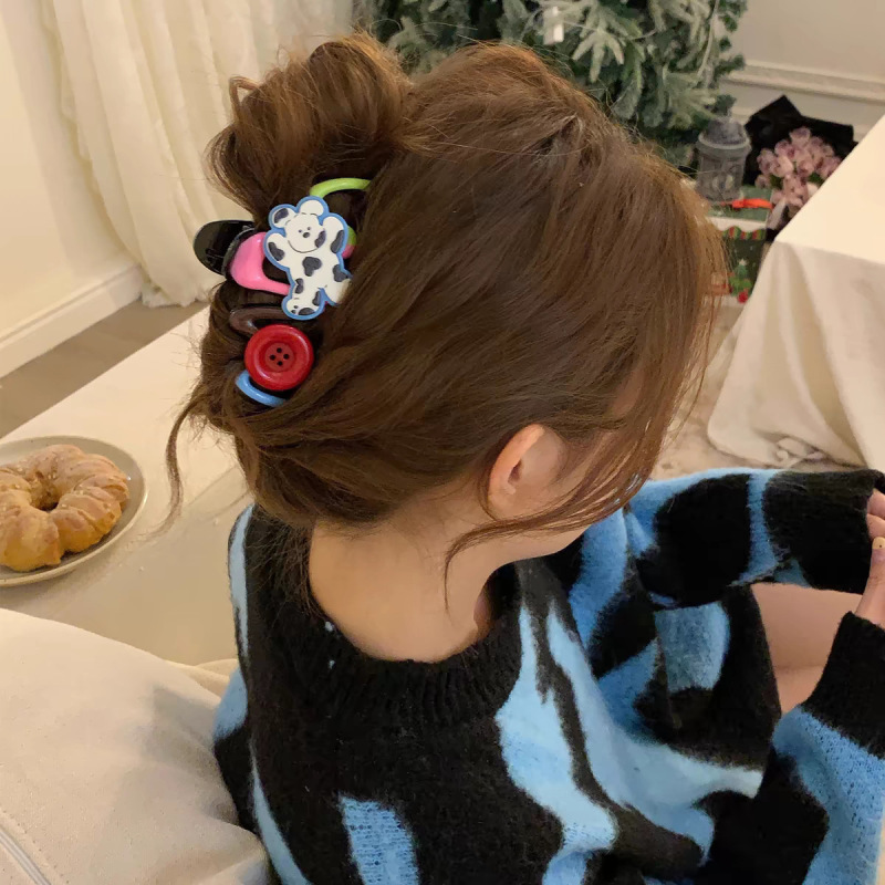 キュートで面白いミッキーパームグリッパー立体ぬいぐるみヘアクリップサメクリップ楽しい小さなハンドヘアクリップヘアアクセサリー|undefined