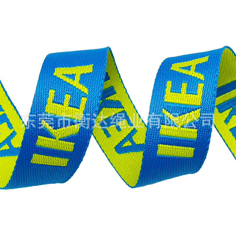 Personalizada poliéster mate computadora jacquard cinturón mochila bolsas zapatos móviles cuerda de bolsas llaveras cinturón