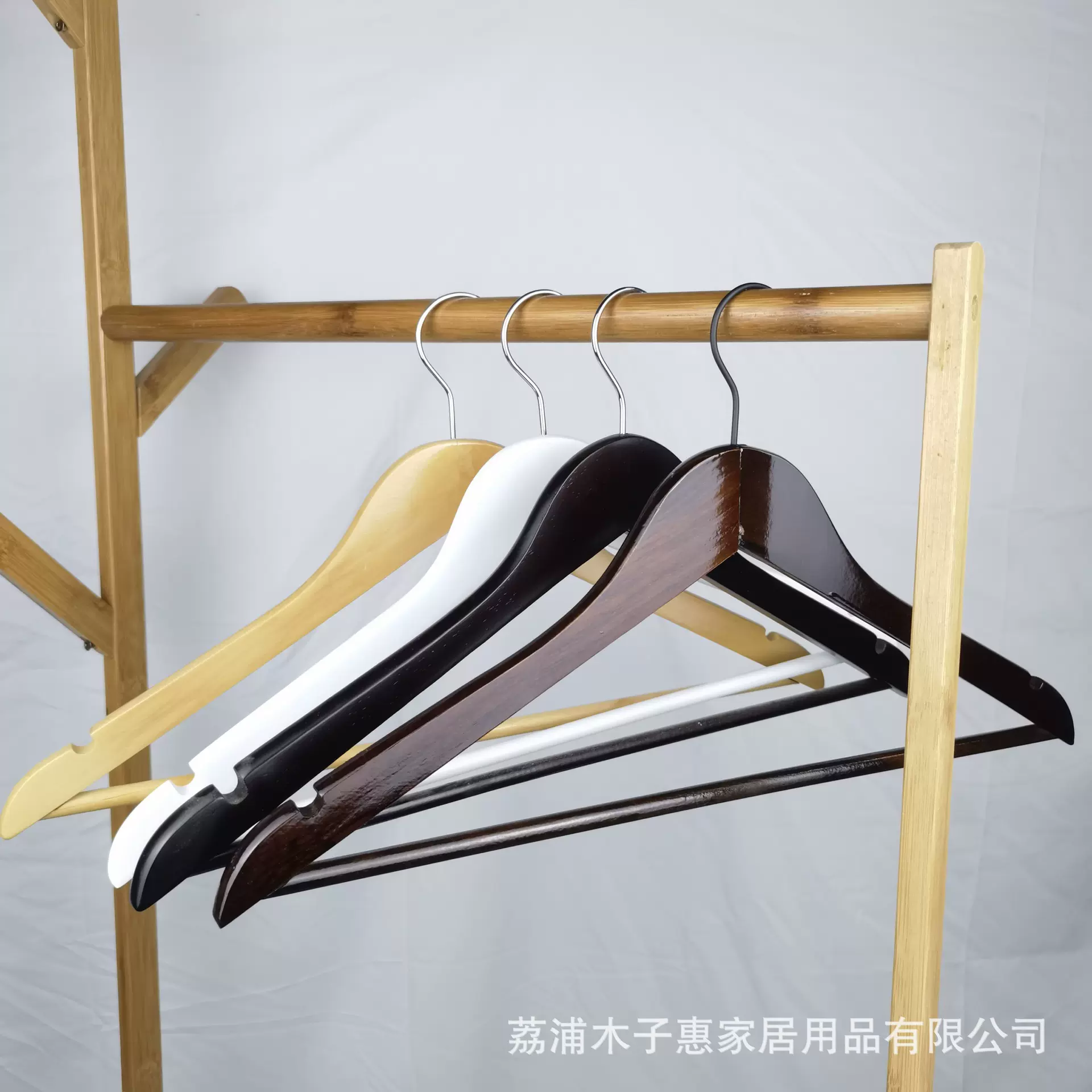 p66木衣架高档实木衣架裤架木头衣架毛毯衣架裙架服装店男女装架