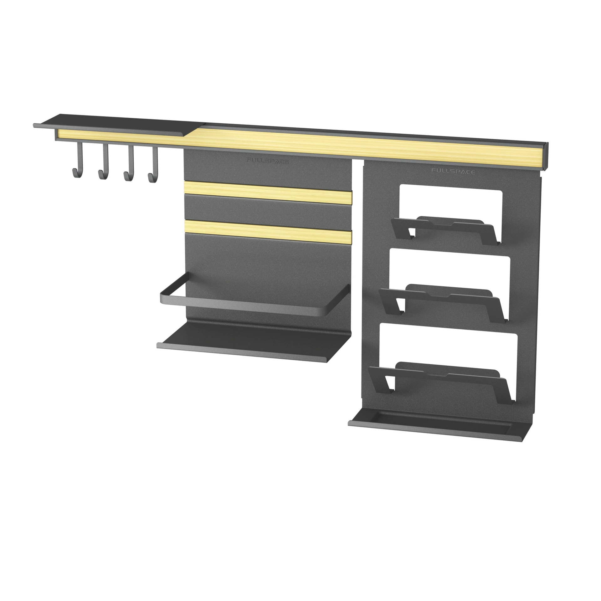 Wall-mounted Shelf Rack Wear-resistant No-drill Kitchen from Yomiego