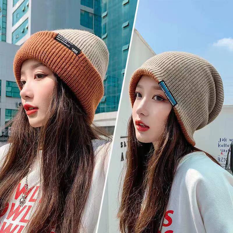 帽子女性の冬厚く暖かいニット帽子クロスボーダー韓国スタイル耳保護両面パイル帽子ウール帽子男性卸売|undefined