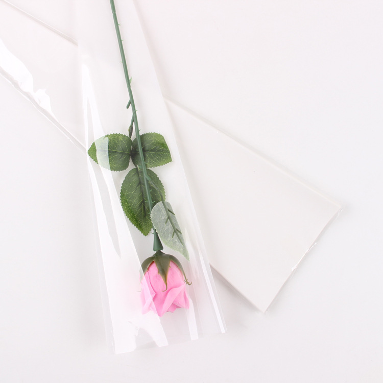 Día de la Madre Bolsa individual Bolsa de rosas individual Bolsa de embalaje de rosas engrosada mate Material de embalaje de flores al por mayor