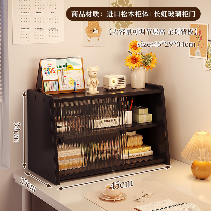 Caja de almacenamiento de escritorio de madera sólida, estante de productos para el cuidado de la piel, batimón labial, tocador, gabinete de almacenamiento de cosméticos de alta calidad