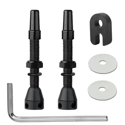 valve | Colorful Aluminum Alloy Bicycle Vacuum - side-four-holes-44mm-black-6-piece-set
