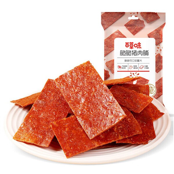 Baicao flavored white sesame pork meat 100g specialty products…