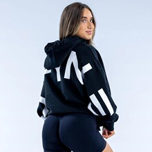 T 55601 Fashion Print Thick Loose Hooded Sweatshirt ӡ����ñ