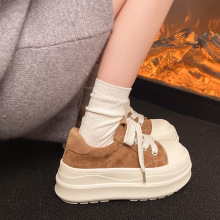 大头鞋子女2025新款秋季百搭丑萌高帮鞋增高厚底休闲鞋运动鞋板鞋