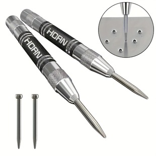 Chrome Vanadium Steel Automatic Center Punch High-Precision Positioning Punch Anti-Slip Pointer Emergency Window Breaker