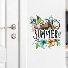 外貿熱帶水果SUMMER兒童臥室玄關家居裝飾牆貼畫貼紙自粘批發跨境