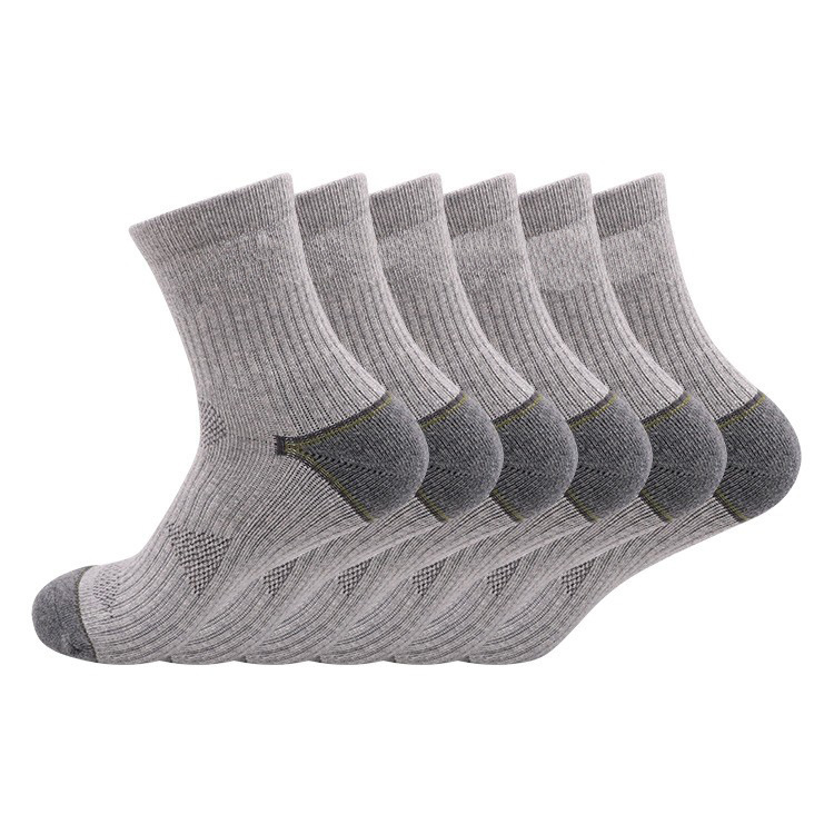 Medias de algodón peinadas personalizadas, logotipo de comercio exterior, nuevos calcetines deportivos de anillo para hombres, cómodos y amortiguadores, moda