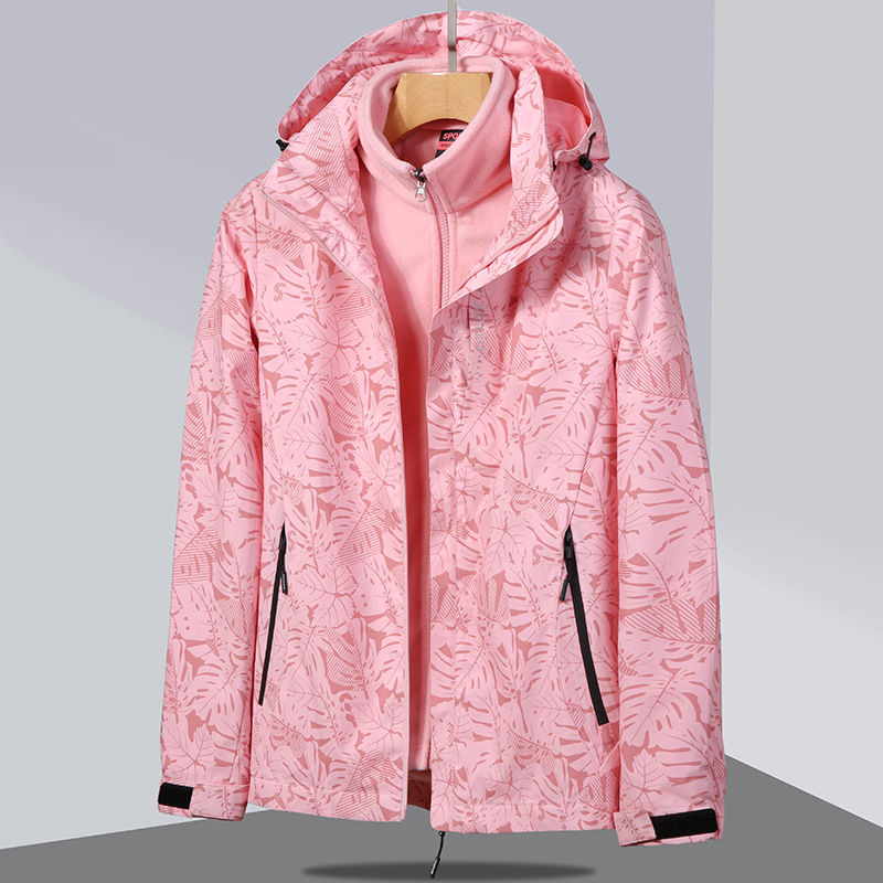 Invierno pareja 3 - en - 1 desmontable de terciopelo surfsuit suelto engrosado terciopelo al aire libre montaña dos piezas conjunto