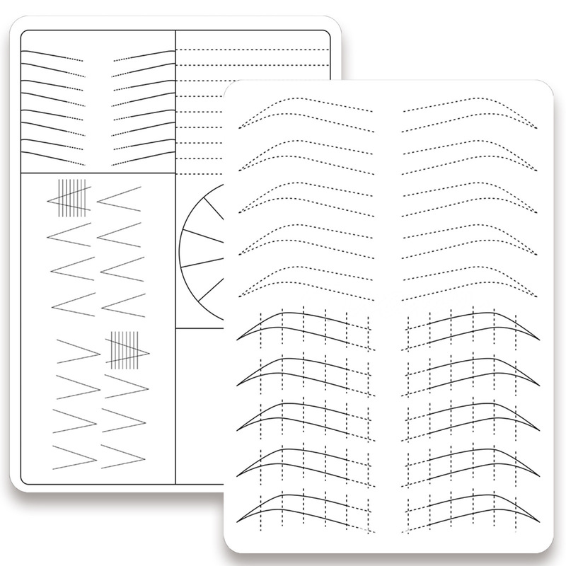 Color-free tattoo thickened double-sided printing silicone practice leather eyebrow eye lip contact lens silicone simulation eyebrow fake leather