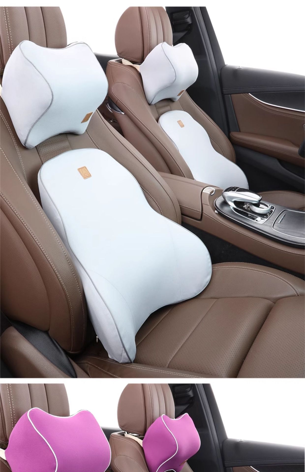 Car Lumbar Pillow Memory Foam Lumbar Cushion Backrest Waist Support Cushion Car Seat Lumbar Support Head Wholesale