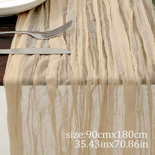 International foreign trade wholesale Bali yarn crepe table flag braided table flag tablecloth wedding party decoration pleated table flag