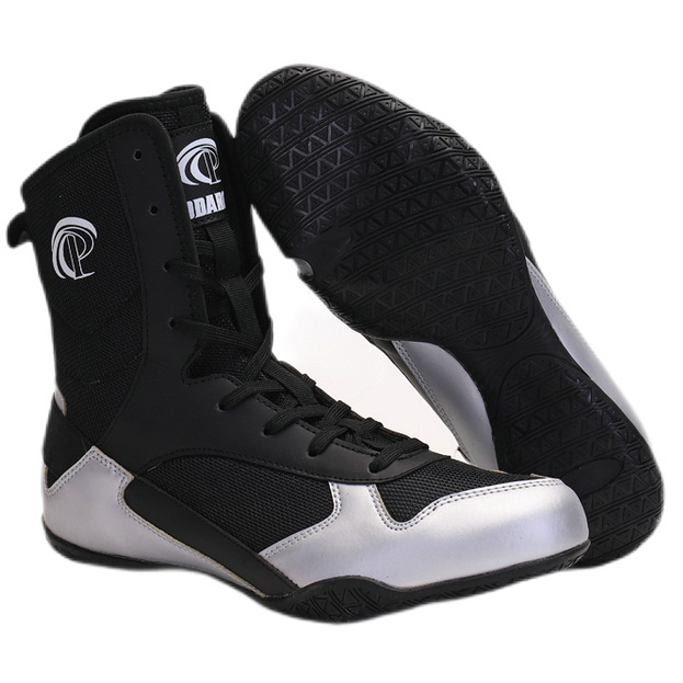 High-Top Wrist-Protecting Boots, Boxing Shoes, Professional Competition Sanda Training Sneakers, Wrestling Fighting Shoes for Men and Women