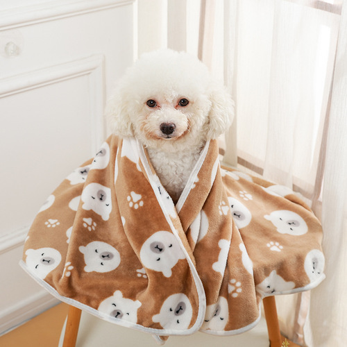 Pet Blanket Fleece Throw Dog-Specific Small Blanket Cat-Specific Blanket Autumn/Winter Sleeping Small Cover
