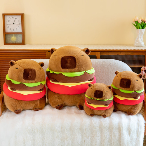 Capibara Burger Sandwich Capibara Burger Capybara Plush Toy Cute Plush Toy Birthday Gift for Boys and Girls Plush Doll