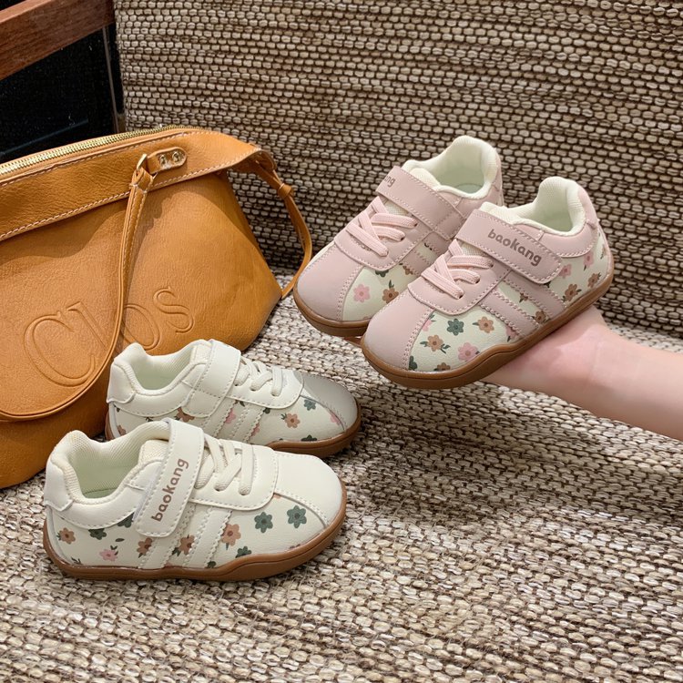 Baby Girl Sports Shoes Sneakers 2025 Autum New Kidsren's Korean Style Small Floral Moral Training Shoes Girls Kindergarten Shoes