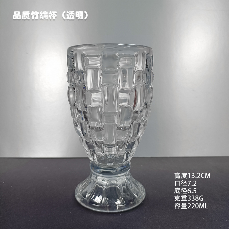 Transparent crystal cup