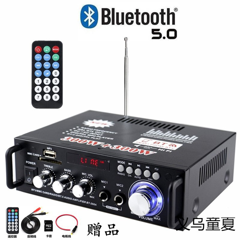 Mini Small Power Amplifier Speaker Power Amplification Card U Disk Radio Dc 12V 220V Bluetooth Power Amplifier