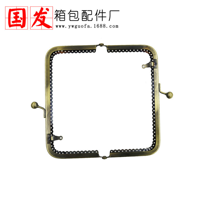 Sin stock puede hacer 15 * 8CM cuadrado máquina de encaje de superficie lisa golpea oro largo pie cuadrado cámara de oro