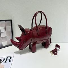 创意搞怪3D动物手提包犀牛形状异形包可单肩斜挎现货一件代发