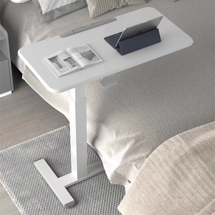 Movable pneumatic lifting bedside table home sofa lazy small table simple computer desk standing writing desk