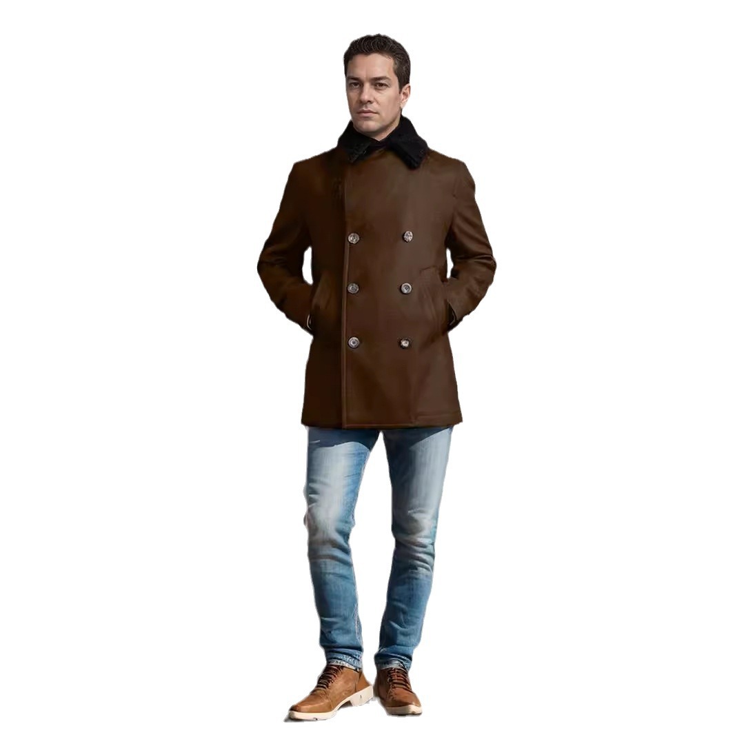 2024 herfst en winter double breasted katoen kasjmier Britse heren slim fit wollen jas_voghion.com