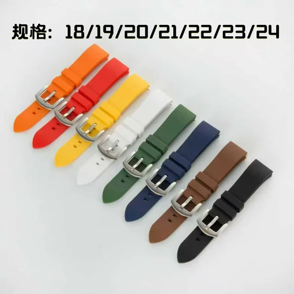 Manufacturer Wholesale 18 19 20 21 22 23 24mm Quick Release Switch Ear Flat Silicone Watch