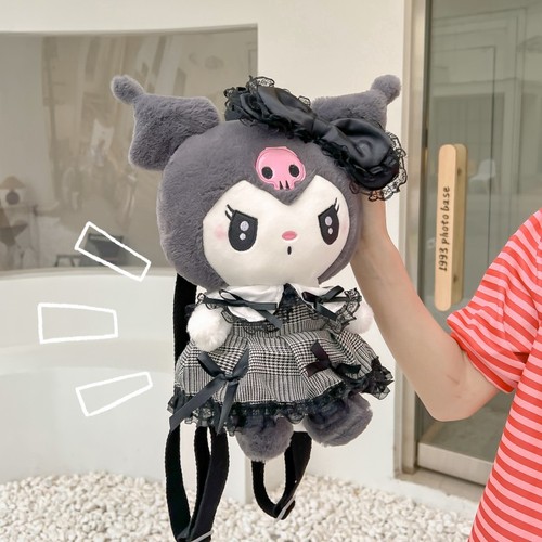 Japanese ins cute skirt Kuro small doll doll bag  new personalized cartoon doll backpack