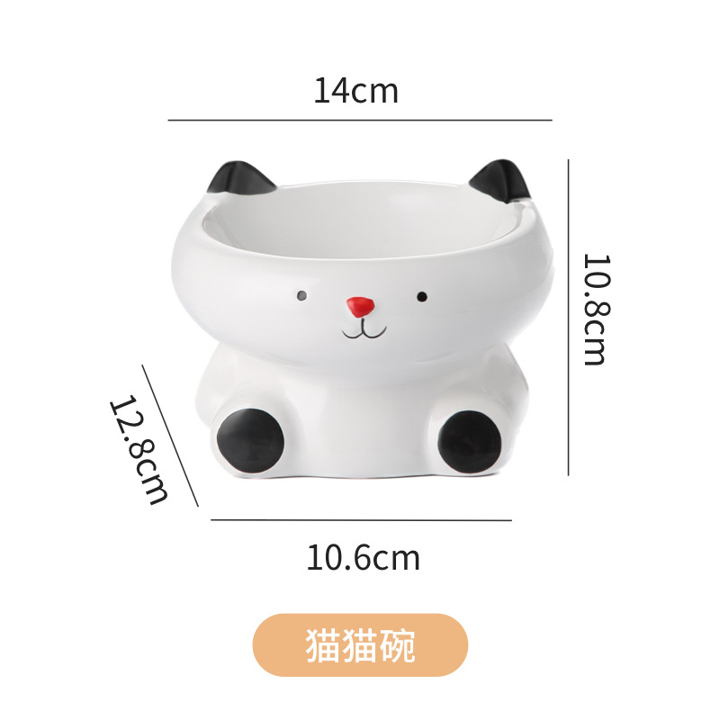 Tazón de gato tazón de comida para gatos tazón de cerámica para mascotas tazón de arroz cuenco Copa anti-golpe protección del cuello cachorro tazón de comida animal