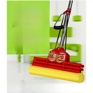 Good Wife 38cm Hand-Washable Absorbent Sponge Mop Roller Type Squeeze Water Household Floor Mop Collodion Mop Free Shipping