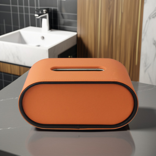 Tissue Box Living Room High-End Light Luxury Household Pull-out Tissue Multifunctional Modern Desktop Coffee Table Elliptical Remote Control Storage Box
