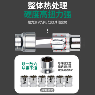 ☥ Xiaofei Socket Combination Set Auto Repair Tool Box Electric Motorcycle Repair Quick Ratchet Wrench