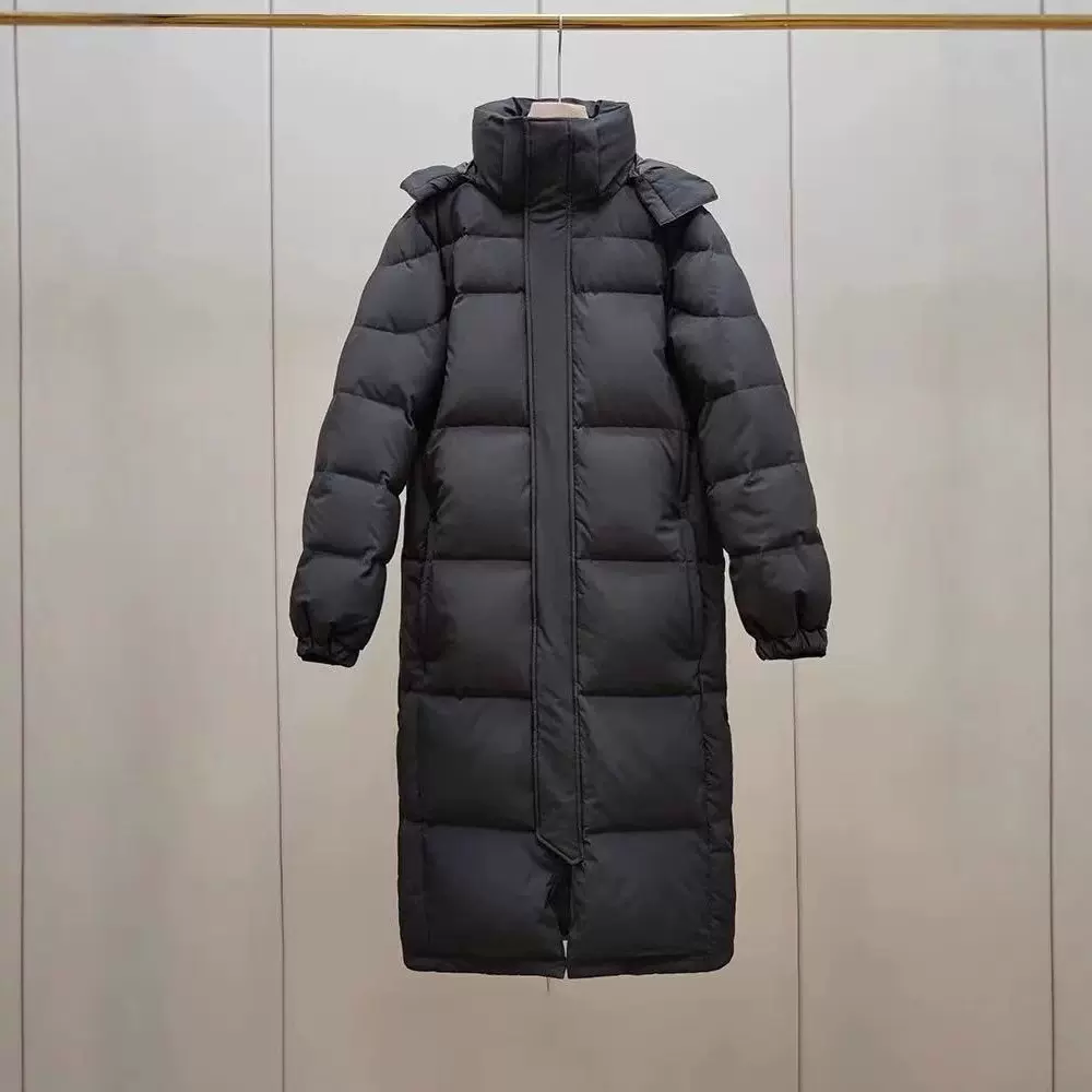 羽绒服男长款过膝青年男女士情侣同款加厚保暖中戏同款校服外套潮