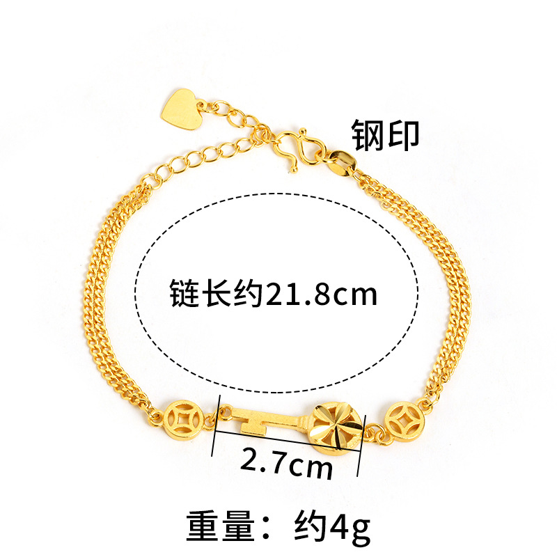 Estilo antiguo arena oro Seiko pulsera clave Moneda de aleación de cobre hueco moneda de cobre sin decoloración durante mucho tiempo al por mayor suministro directo de fábrica