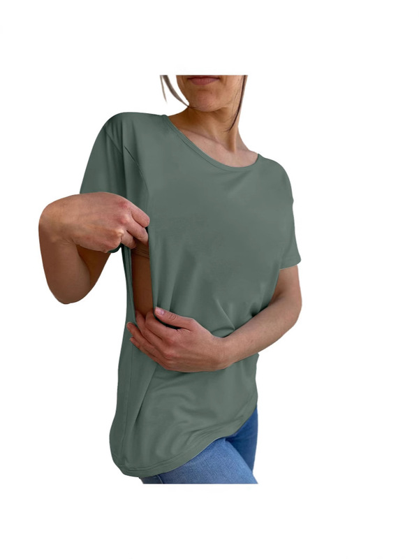 アマゾン欧米の対外貿易tシャツ女性半袖妊婦シャツ授乳服スポット卸売り|undefined